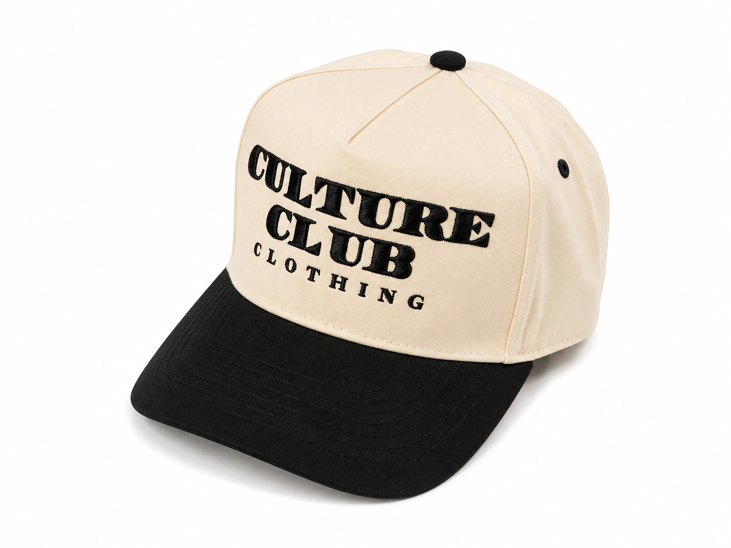 Culture Club Clothing cap, cream with black brim
